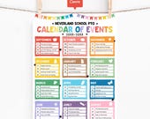 Editable School Calendar Template: PTO PTA Events Planner (Canva, Printable Digital Download)