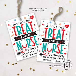 Nurse Appreciation Week Afdrukbare Gift Tags, Happy Nurses Week Gift Tag, Nurse Week 2024, Afdrukbare Nurse Week Tags, Nurse Week Dank u