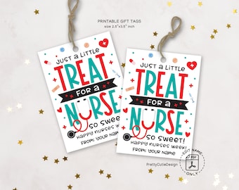 Nurse Appreciation Week Printable Gift Tags, Happy Nurses Week Gift Tag, Nurse Week 2024, Printable Nurse Week Tags, Nurse Week Thank You