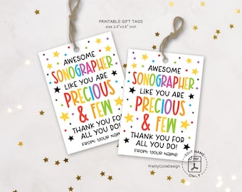 Sonographer Appreciation Gift Tags Printable: Thank You Notes for Ultrasound Techs