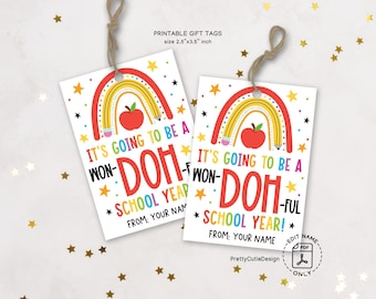 Printable First Day of School Gift Tag, Play Dough Tag for Students, Back to School Tags, Classroom Favor Tags, 1st Day of School Gift Tags
