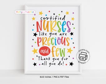 Printable Certified Nurses Day Sign, Happy Certified Nurses Day Appreciation Sign, Thank You Certified Nurses Poster Instant Download PDF