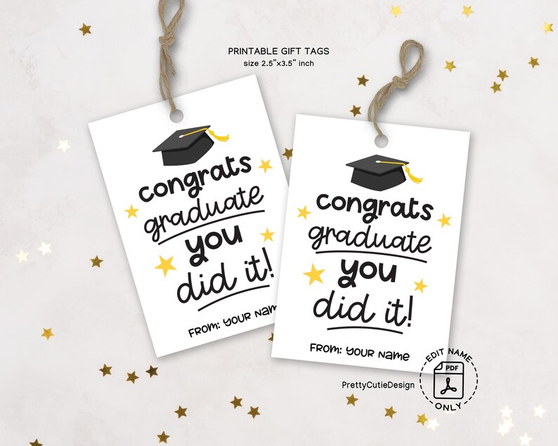 Congrats Grad Graduation Gift Tags, Class of 2025 Gifts Bulk ...
