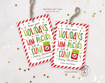 Printable Jam Christmas Gift Tags, Teacher Treat (Digital Download)