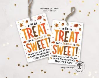Thanksgiving Gift Tags Printable: Teacher & Coworker Appreciation (PDF Download)
