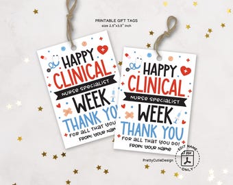 CNS Appreciation Gift Tags: Medical Theme, Printable (Digital Download)