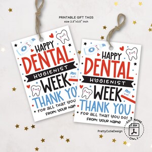 Etiquetas de presente para a semana do higienista dental para impressão, etiquetas de agradecimento odontológico, etiquetas de agradecimento para consultório odontológico, etiquetas de presente para funcionários, etiquetas de lembrancinhas para a semana odontológica