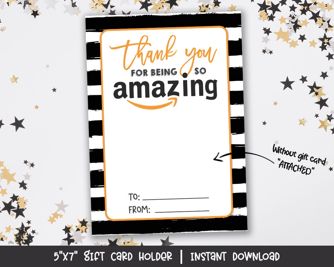 Thank You For Being So Amazing Amazon Gift Card Holder Etsy