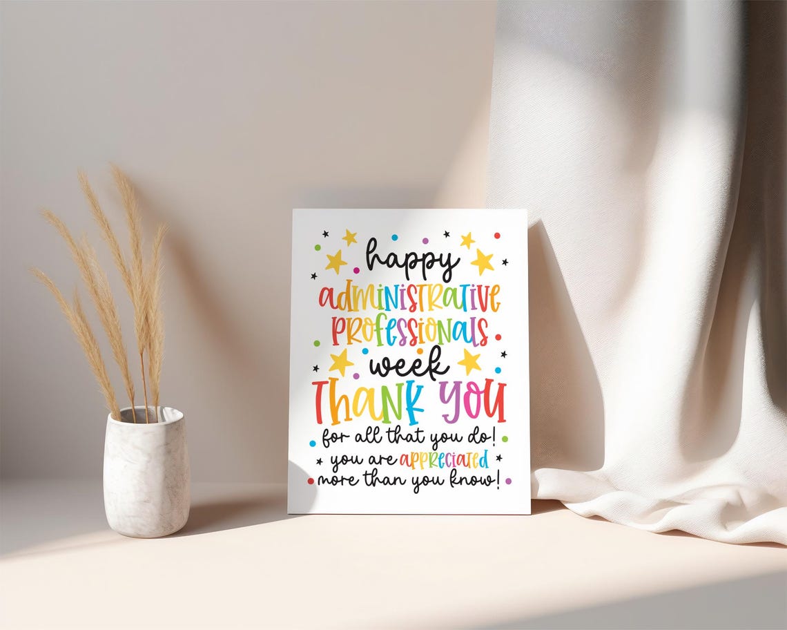 Administrative Professionals Week Sign Printable, Admin Appreciation ...
