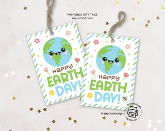 Happy Earth Day Gift Tag Printable, Happy Earth Day Tag, Earth Day Printable Tag, Earth Day Digital Download Tag, Earth Love Earth Day Favor