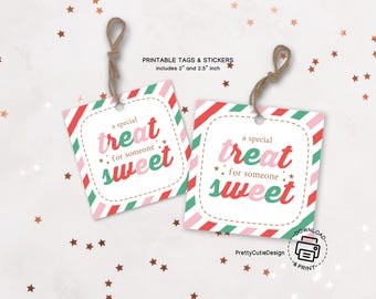 Christmas Cookie Gift Tags: 'A Special Treat' Printable (Digital Download)