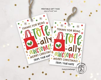 Funny Christmas Gift Tags, Printable Holiday Thank You Labels (Digital Download)