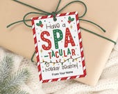 Christmas Spa Gift Tags, SPA-tacular Holiday Printable, Self Care Treat Bag Labels, Digital Download