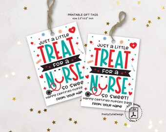 Printable Certified Nurses Day Gift Tag, Certified Nurses Appreciation Day Tags, Happy Certified Nursing Day Thank You Card