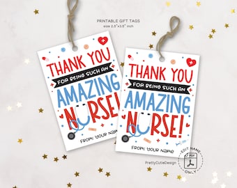 Nurse Appreciation Week Printable Gift Tags, Happy Nurses Week Gift Tag, Nurse Week 2024, Printable Nurse Week Tags, Nurse Week Thank You
