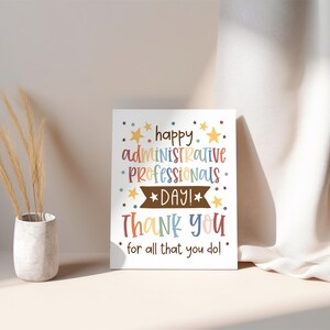 Administrative Professionals Day Sign Printable, Office Thank You Wall ...