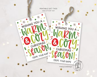 Warm and Cozy Christmas Gift Tag Printable (PDF)