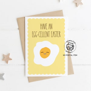 Biglietto d'auguri di Pasqua stampabile, biglietto stampabile di Pasqua in cellule d'uovo Biglietti d'auguri 5x7 e biglietti 4x6, divertente biglietto d'auguri vuoto di Pasqua