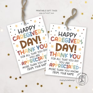 Caregivers Day Tag Printable, National Caregivers Day Gift Tag, Caregiver Thank You Tag, Caregivers Appreciation Gift Tag Digital Download
