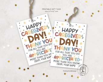Caregivers Day Tag Printable, National Caregivers Day Gift Tag, Caregiver Thank You Tag, Caregivers Appreciation Gift Tag Digital Download