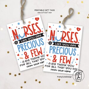 Happy Nurses Week Gift Tag, Nurse Appreciation Week Printable Gift Tags, Nurse Week 2024, Printable Nurse Week Tags, Nurse Week Thank You