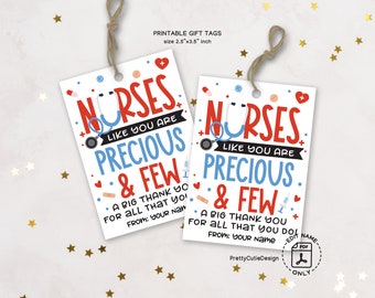 Happy Nurses Week Gift Tag, Nurse Appreciation Week Printable Gift Tags, Nurse Week 2024, Printable Nurse Week Tags, Nurse Week Thank You