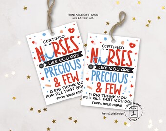 Printable Certified Nurses Day Gift Tag, Certified Nurses Appreciation Day Tags, Happy Certified Nursing Day Thank You Card