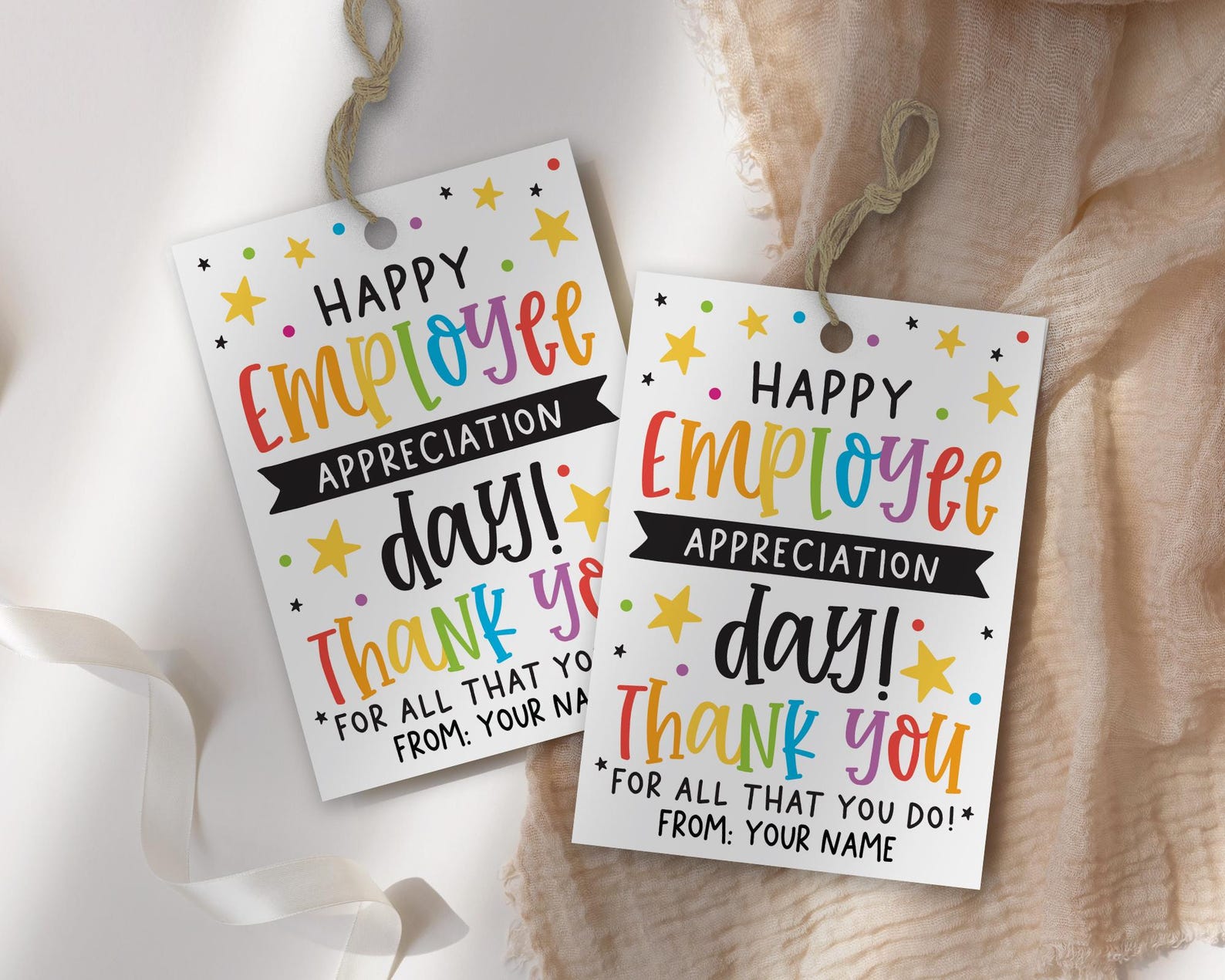 Employee Appreciation Day Gift Tag, Thank You Employee Printable Gift ...