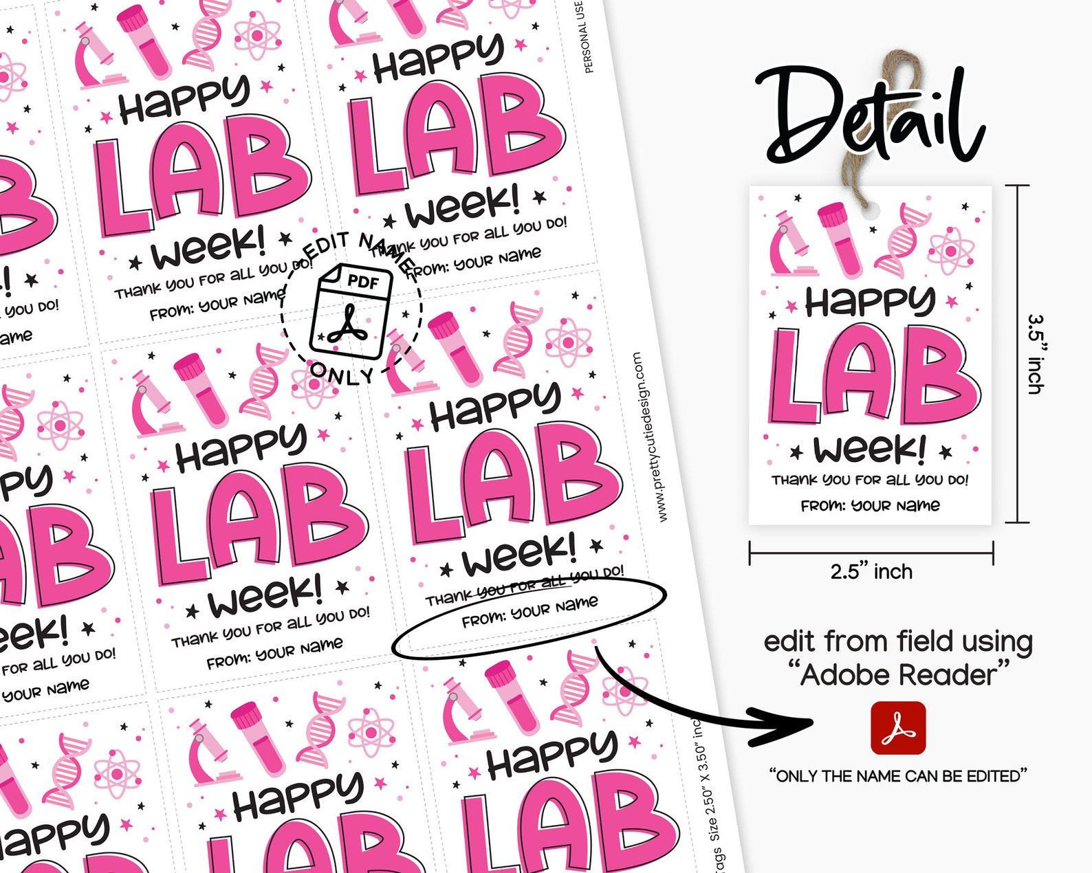 Medical Laboratory Professionals Week Appreciation Tags, Happy Lab Week ...