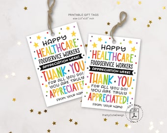 Healthcare Foodservice Workers Appreciation Gift Tags (Printable)