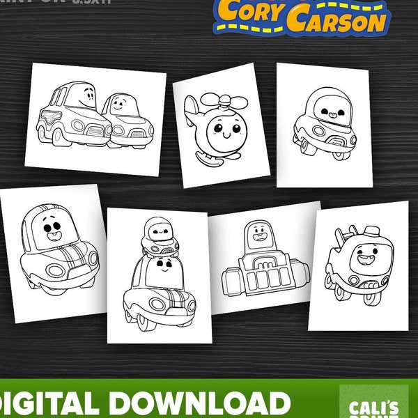 Printable Go Go Cory Carson Coloring Activity High Resolution - Cory Carson Coloring Book  - Cory Carson Party Supplies