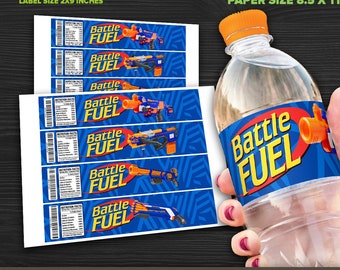 Free printable nerf water bottle labels
