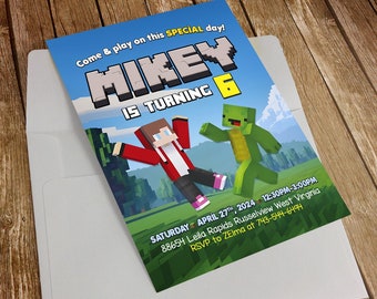 Personalized Maizen Mikey JJ Digital Invitation -  Mikey JJ Birthday - Maizen