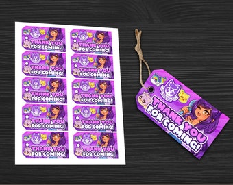 Printable Aphmau Birthday Thank you Tags -  Aphmau party -  Meemeows