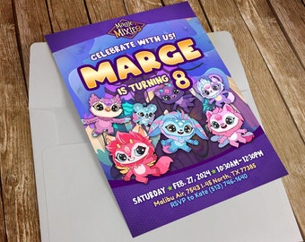 Personalized Magic Mixies Digital Invitation  - Magic Nixies Birthday - Instant Download