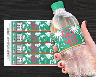Printable San Diego Water bottle labels -  City Connect party