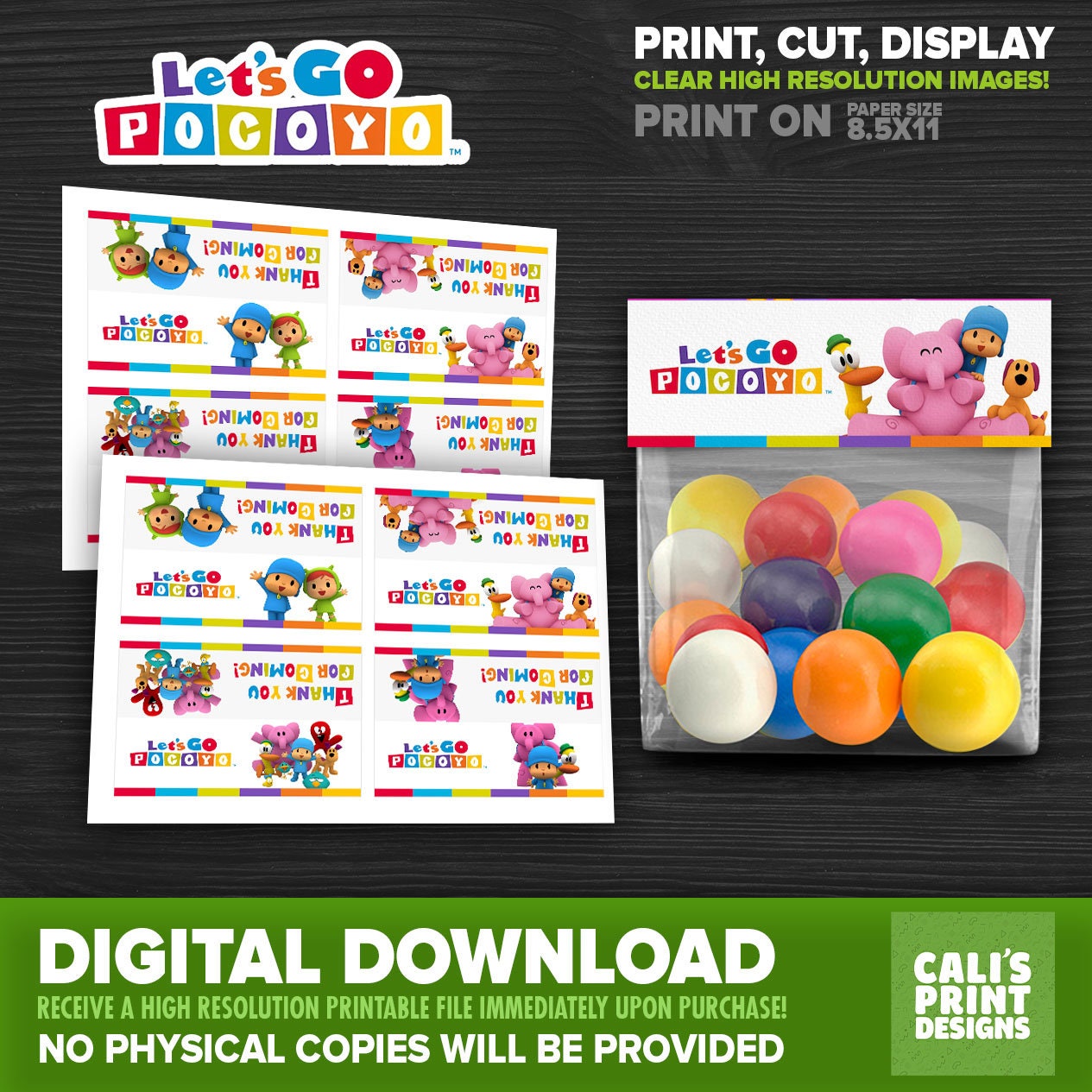 Drawings To Paint & Colour Pocoyo - Print Design 016