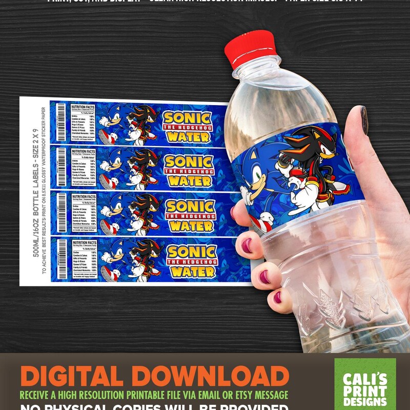 Sonic Party Printable - Etsy