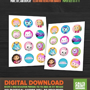 Gabby Dollhouse Cake Topper Printable