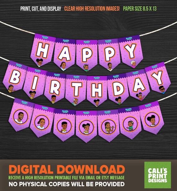 Printable Gracies Corner Birthday Banner Gracie's Corner Etsy UK