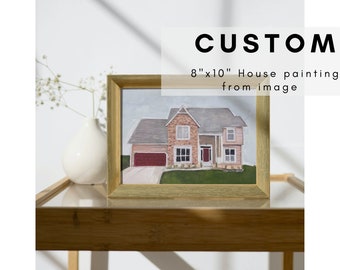 Custom House Painting From Photo - Perfect First Home or Housewarming gift