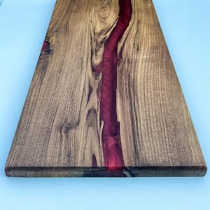 Walnut Cheese Board: Ocean Resin Art Charcuterie Serving Board