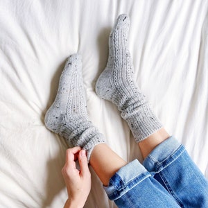 Easy, Classic, Beginner Friendly Sock Knitting Pattern ~ The Hibernal Socks