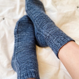 Easy Cabled Socks Knitting Pattern The Little Black Socks image 6