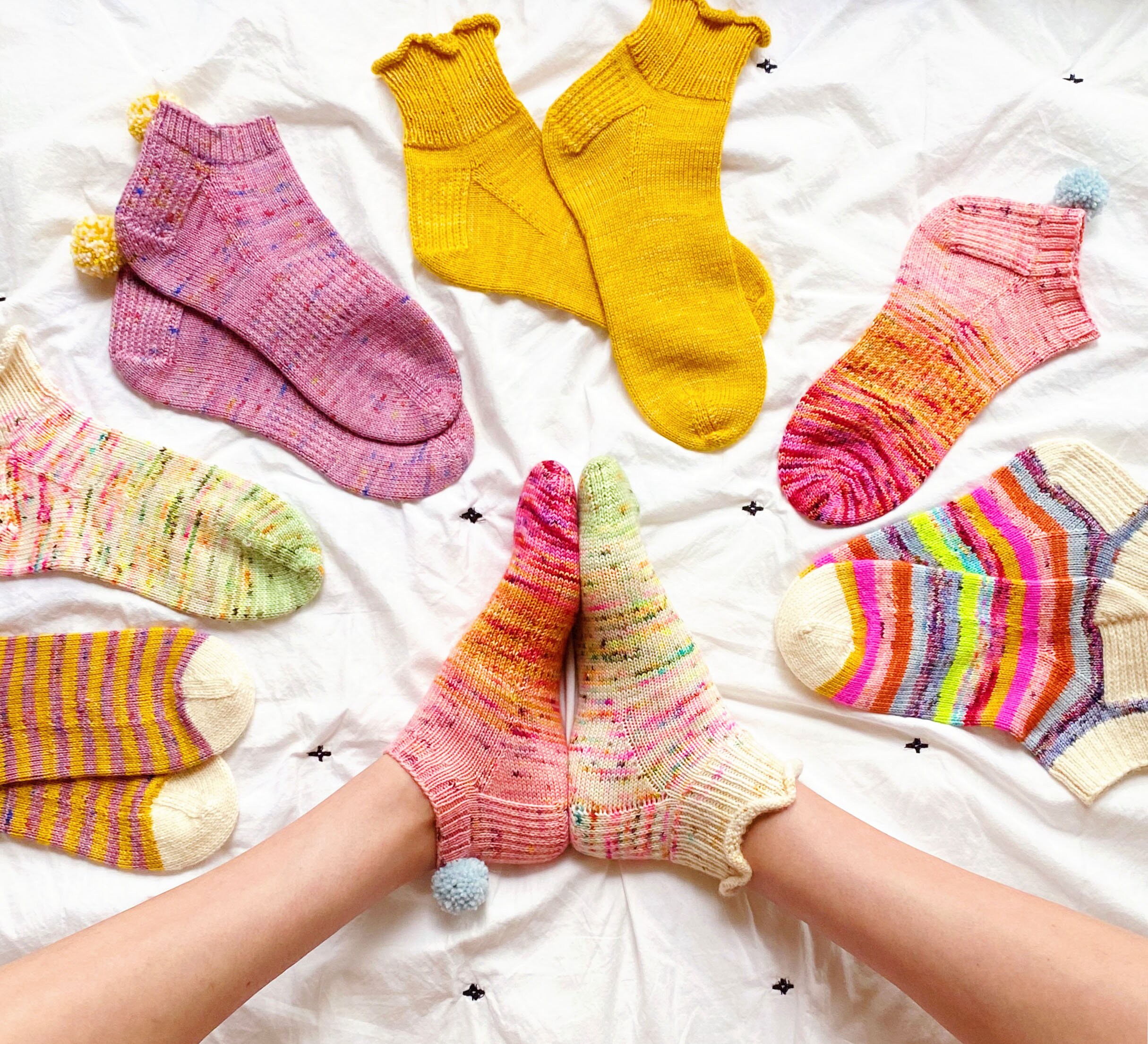 Easy Basic Shorty Sock Knitting Pattern Set Etsy Canada