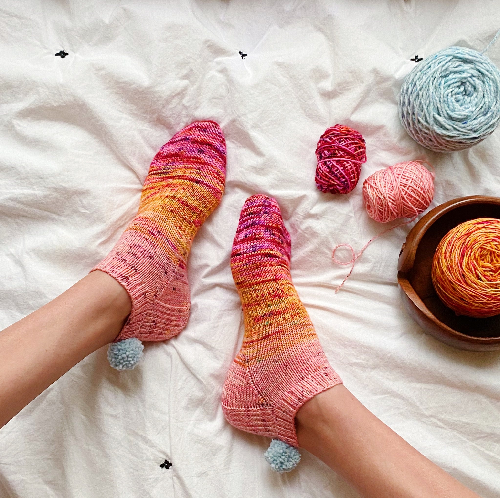 Easy Basic Shorty Sock Knitting Pattern Set Etsy