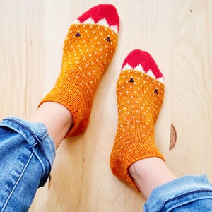 Feet Teeth Socks Beginner Colorwork Sock Knitting Pattern Easy Sock Knitting Pattern Halloween Sock Knitting Pattern image 5