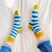 Classic Ribbed Socks Slip Stitch Knitting Easy Knitting Pattern the ...