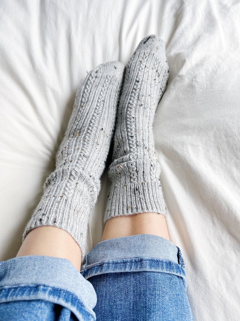 Easy, Classic, Beginner Friendly Sock Knitting Pattern The Hibernal Socks image 6