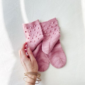 Classic Bobble Sock Pattern Set ~ easy sock pattern, beginner sock pattern, texture sock pattern, knit bobbles pattern